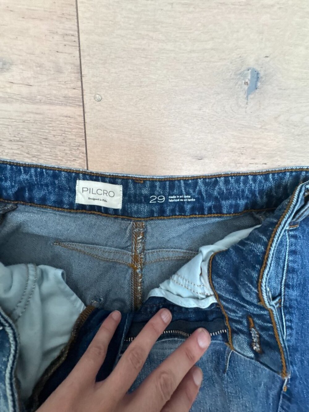 Pilcro The Darien 70s Paneled Wide-Leg Flare Jeans Anthropologie Size 29 NEW - Picture 7 of 9